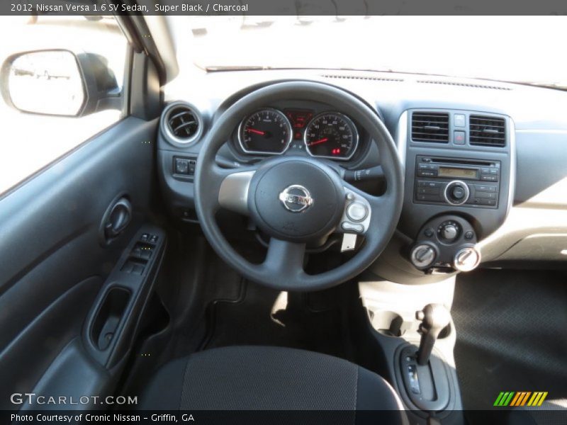 Super Black / Charcoal 2012 Nissan Versa 1.6 SV Sedan