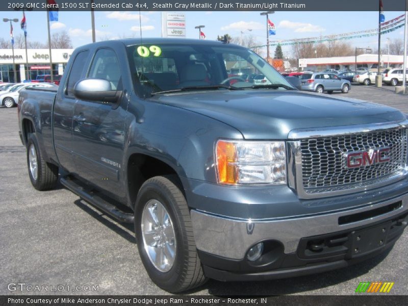 Stealth Gray Metallic / Dark Titanium/Light Titanium 2009 GMC Sierra 1500 SLT Extended Cab 4x4