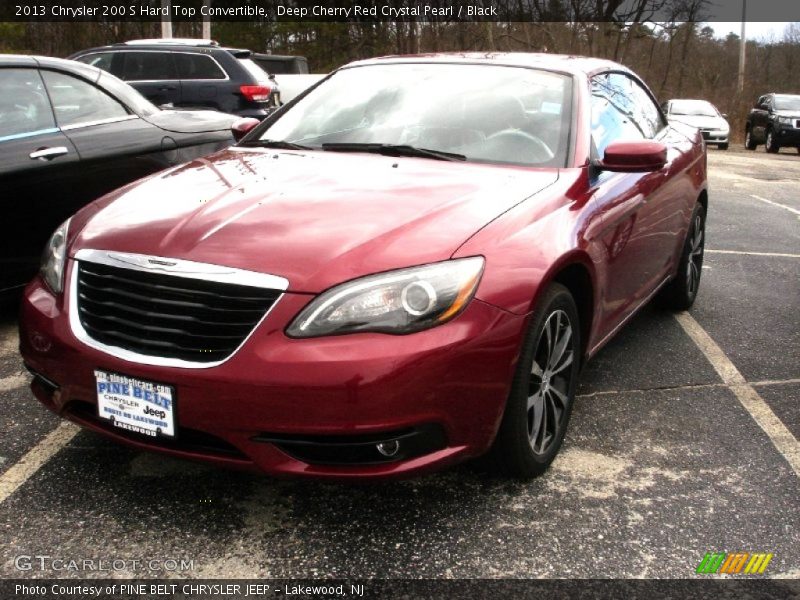 Deep Cherry Red Crystal Pearl / Black 2013 Chrysler 200 S Hard Top Convertible