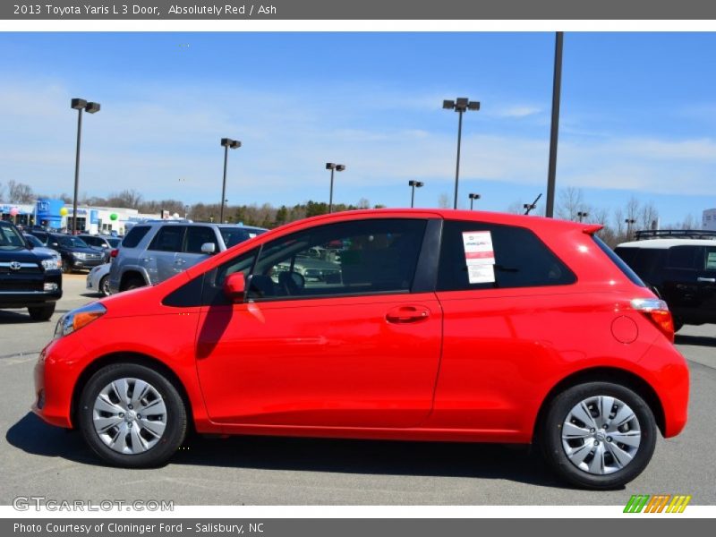 Absolutely Red / Ash 2013 Toyota Yaris L 3 Door