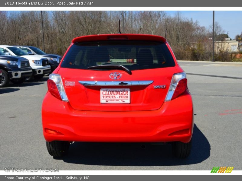Absolutely Red / Ash 2013 Toyota Yaris L 3 Door