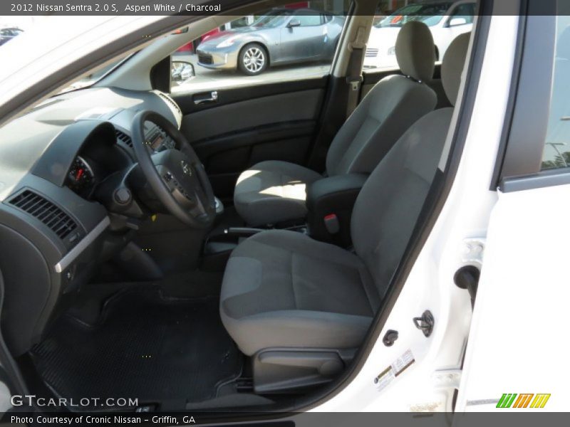 Aspen White / Charcoal 2012 Nissan Sentra 2.0 S