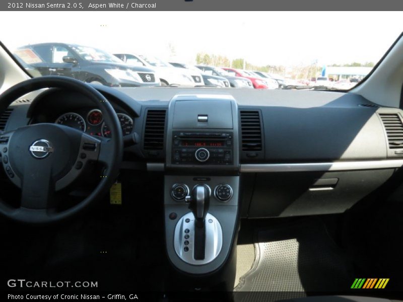 Aspen White / Charcoal 2012 Nissan Sentra 2.0 S