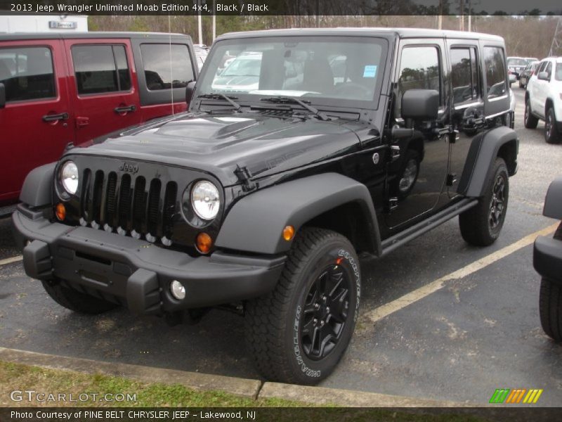 Black / Black 2013 Jeep Wrangler Unlimited Moab Edition 4x4