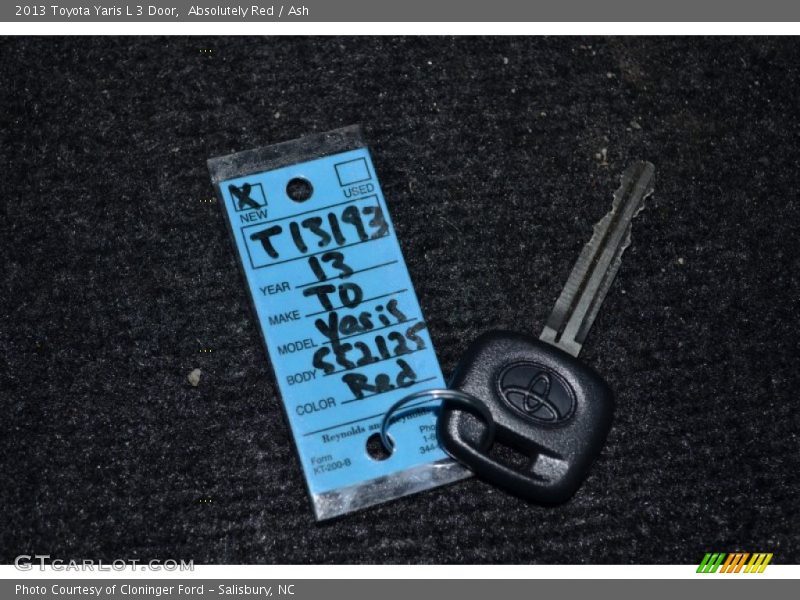 Absolutely Red / Ash 2013 Toyota Yaris L 3 Door