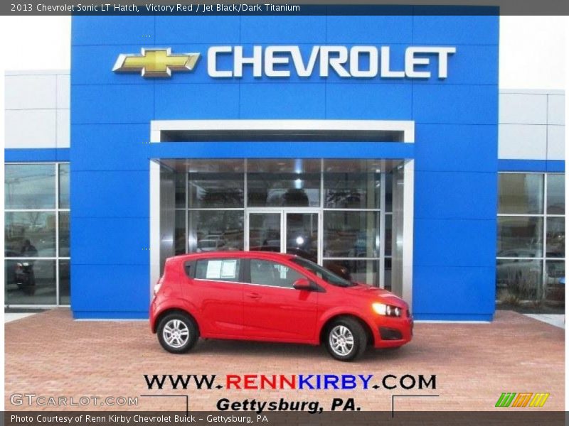 Victory Red / Jet Black/Dark Titanium 2013 Chevrolet Sonic LT Hatch