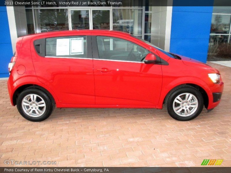 Victory Red / Jet Black/Dark Titanium 2013 Chevrolet Sonic LT Hatch