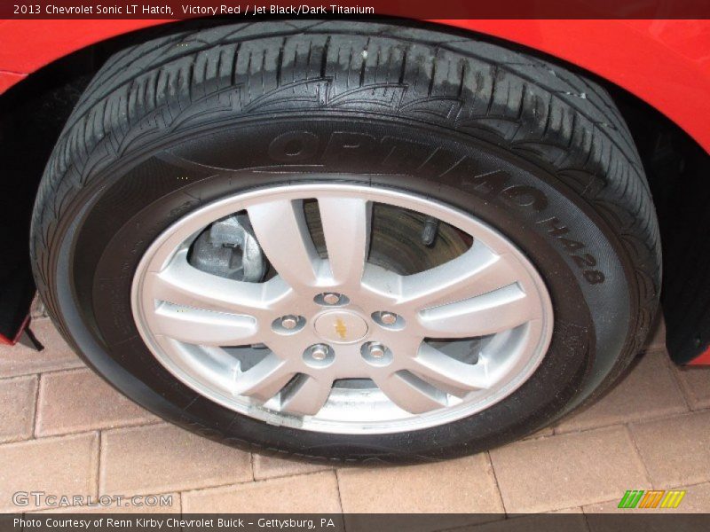 Victory Red / Jet Black/Dark Titanium 2013 Chevrolet Sonic LT Hatch