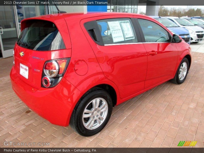 Victory Red / Jet Black/Dark Titanium 2013 Chevrolet Sonic LT Hatch