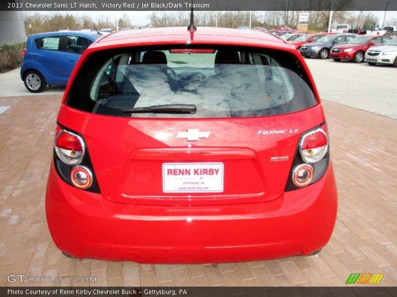 Victory Red / Jet Black/Dark Titanium 2013 Chevrolet Sonic LT Hatch