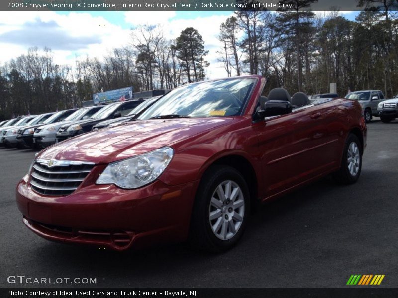 Inferno Red Crystal Pearl / Dark Slate Gray/Light Slate Gray 2008 Chrysler Sebring LX Convertible