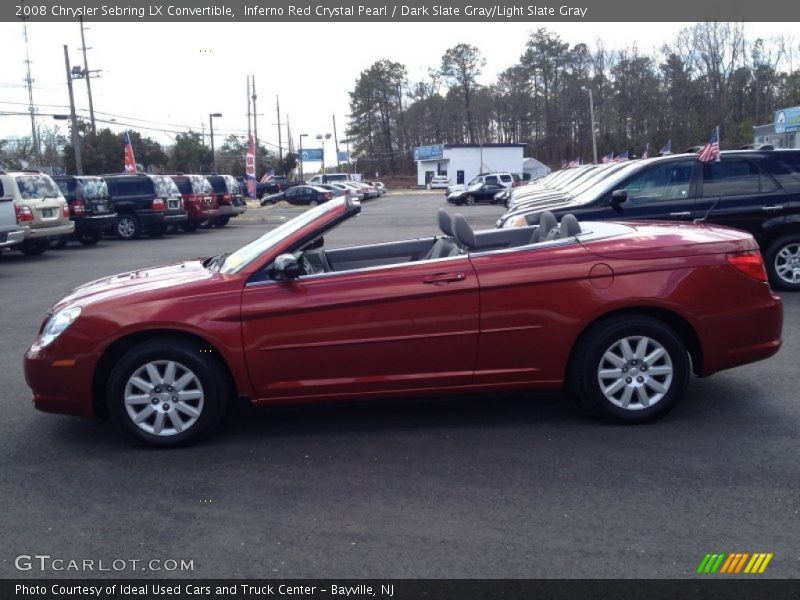 Inferno Red Crystal Pearl / Dark Slate Gray/Light Slate Gray 2008 Chrysler Sebring LX Convertible