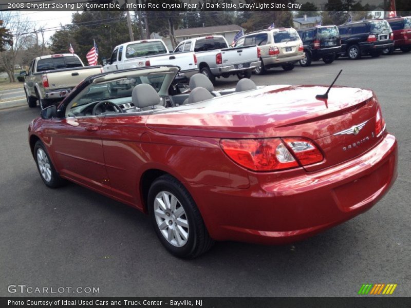 Inferno Red Crystal Pearl / Dark Slate Gray/Light Slate Gray 2008 Chrysler Sebring LX Convertible