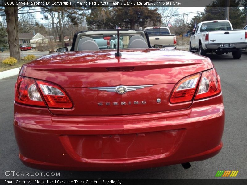 Inferno Red Crystal Pearl / Dark Slate Gray/Light Slate Gray 2008 Chrysler Sebring LX Convertible