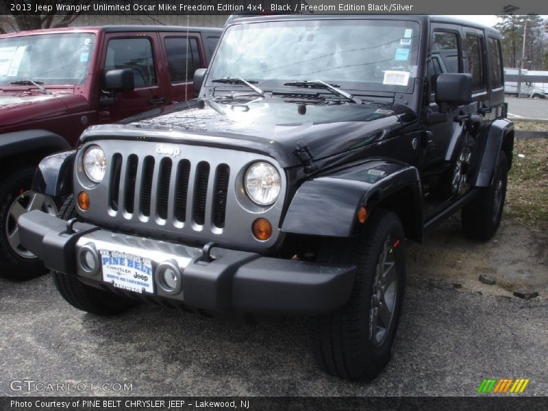 Black / Freedom Edition Black/Silver 2013 Jeep Wrangler Unlimited Oscar Mike Freedom Edition 4x4