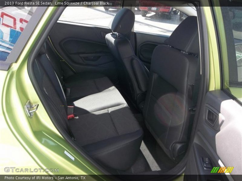 Lime Squeeze / Charcoal Black 2013 Ford Fiesta SE Sedan