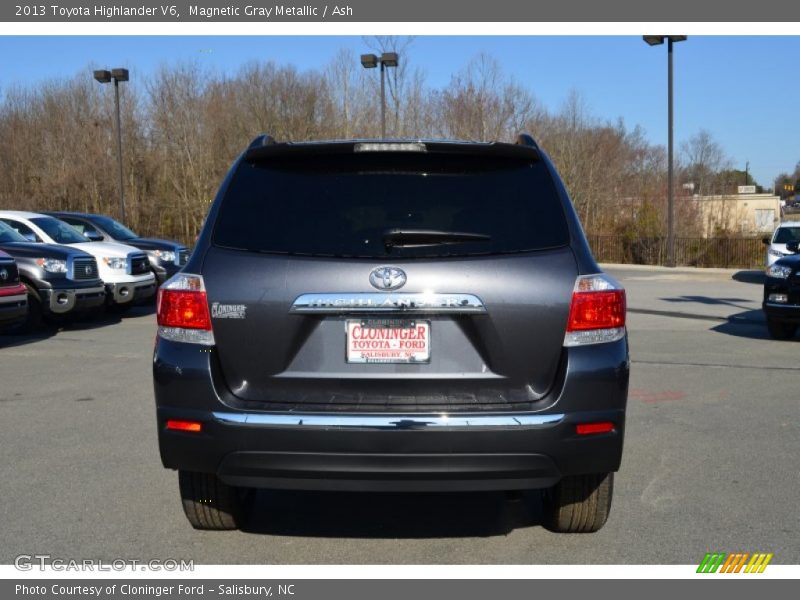 Magnetic Gray Metallic / Ash 2013 Toyota Highlander V6