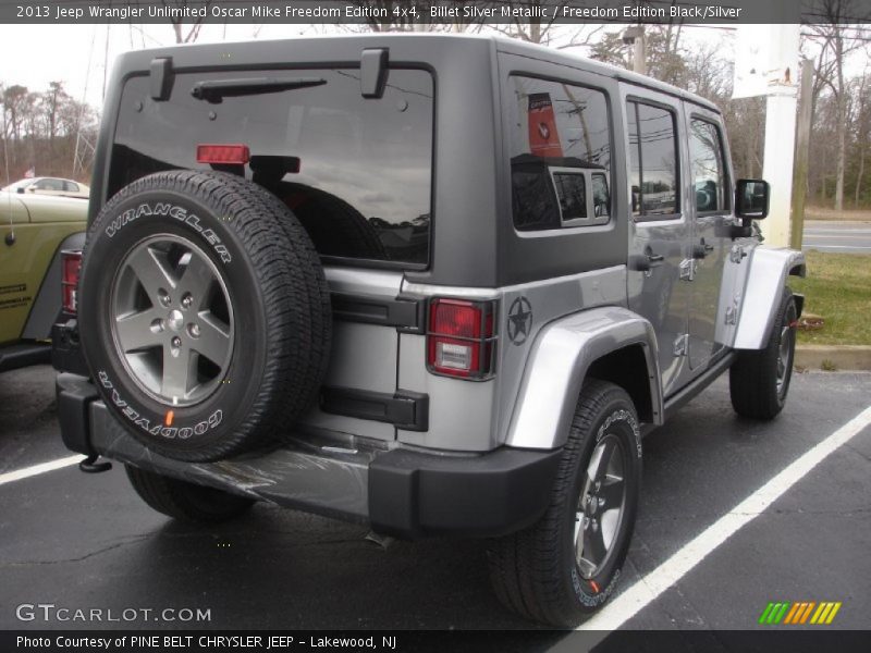 Billet Silver Metallic / Freedom Edition Black/Silver 2013 Jeep Wrangler Unlimited Oscar Mike Freedom Edition 4x4