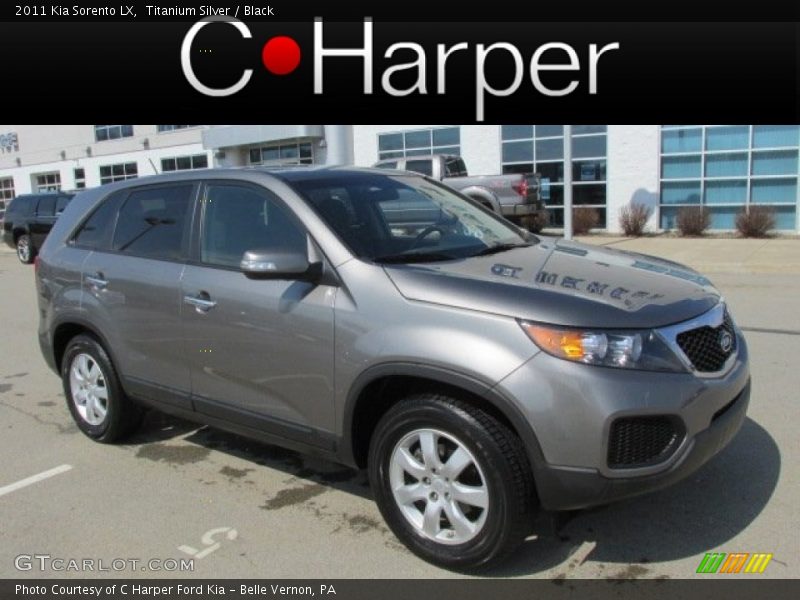Titanium Silver / Black 2011 Kia Sorento LX