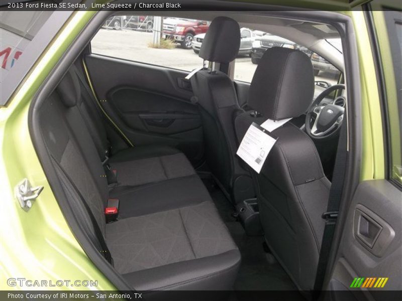 Lime Squeeze / Charcoal Black 2013 Ford Fiesta SE Sedan