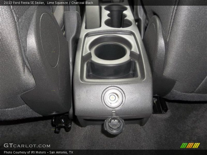 Lime Squeeze / Charcoal Black 2013 Ford Fiesta SE Sedan