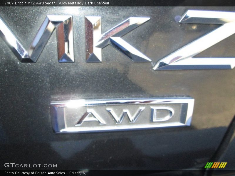 Alloy Metallic / Dark Charcoal 2007 Lincoln MKZ AWD Sedan