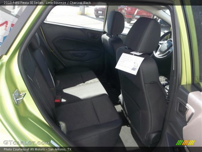 Lime Squeeze / Charcoal Black 2013 Ford Fiesta SE Sedan