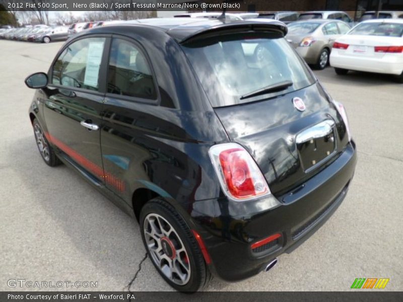 Nero (Black) / Sport Tessuto Marrone/Nero (Brown/Black) 2012 Fiat 500 Sport