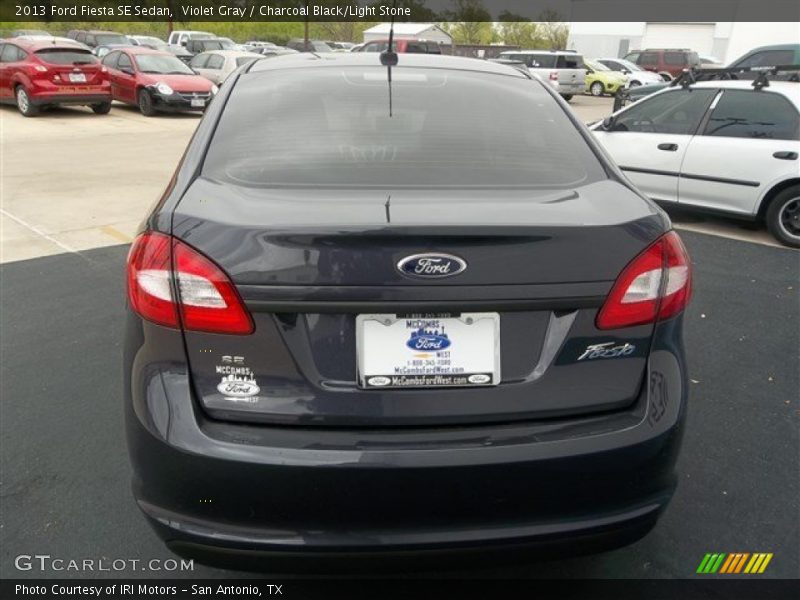 Violet Gray / Charcoal Black/Light Stone 2013 Ford Fiesta SE Sedan