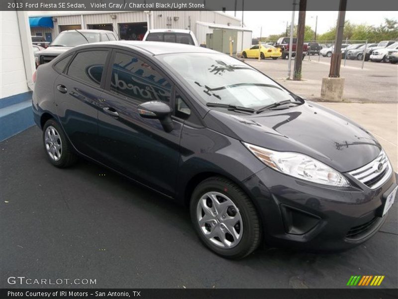 Violet Gray / Charcoal Black/Light Stone 2013 Ford Fiesta SE Sedan