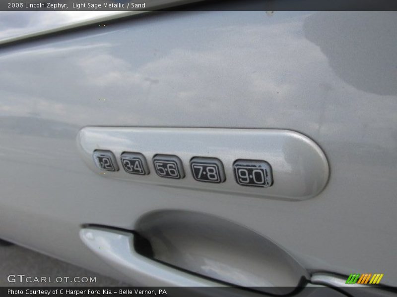 Light Sage Metallic / Sand 2006 Lincoln Zephyr
