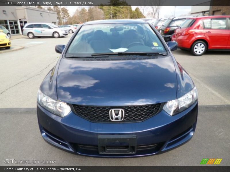 Royal Blue Pearl / Gray 2010 Honda Civic LX Coupe