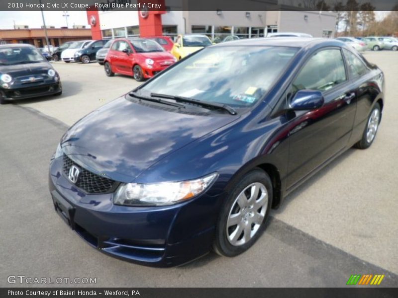 Royal Blue Pearl / Gray 2010 Honda Civic LX Coupe