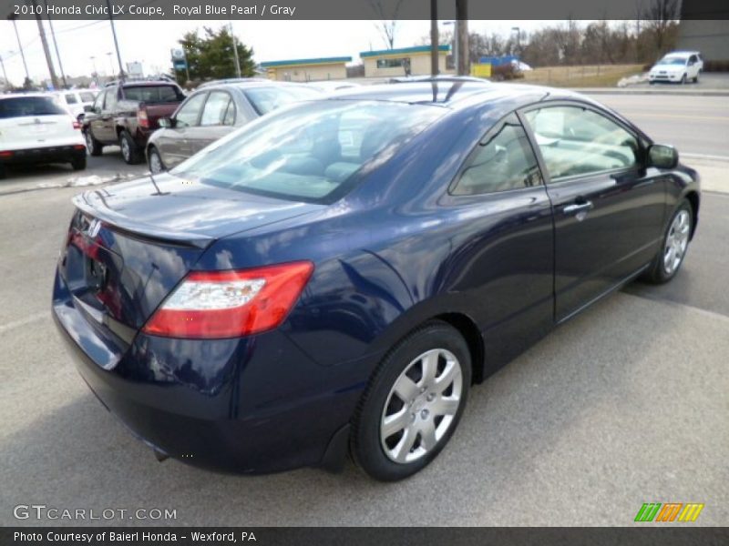 Royal Blue Pearl / Gray 2010 Honda Civic LX Coupe