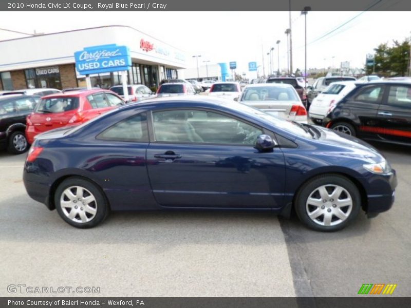 Royal Blue Pearl / Gray 2010 Honda Civic LX Coupe