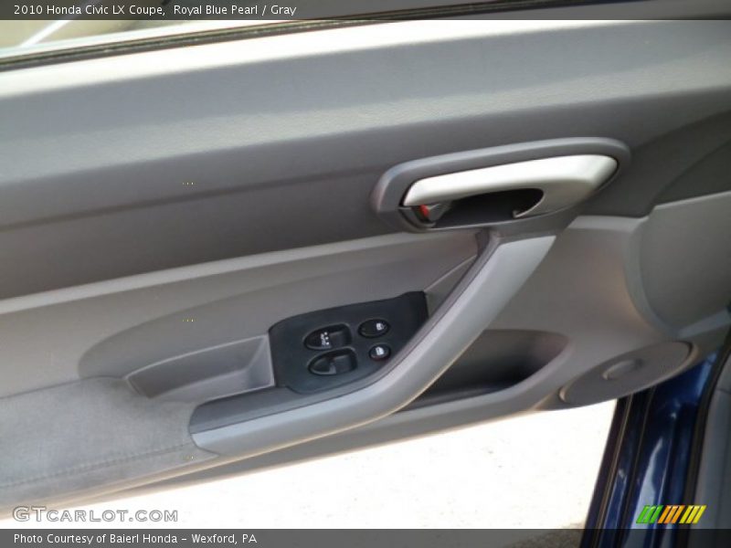 Royal Blue Pearl / Gray 2010 Honda Civic LX Coupe