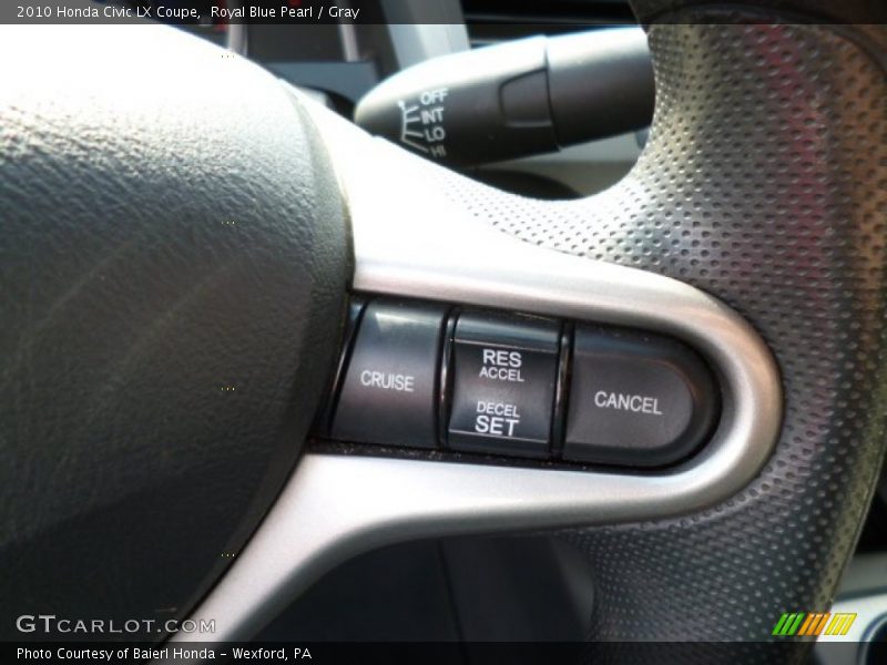 Royal Blue Pearl / Gray 2010 Honda Civic LX Coupe