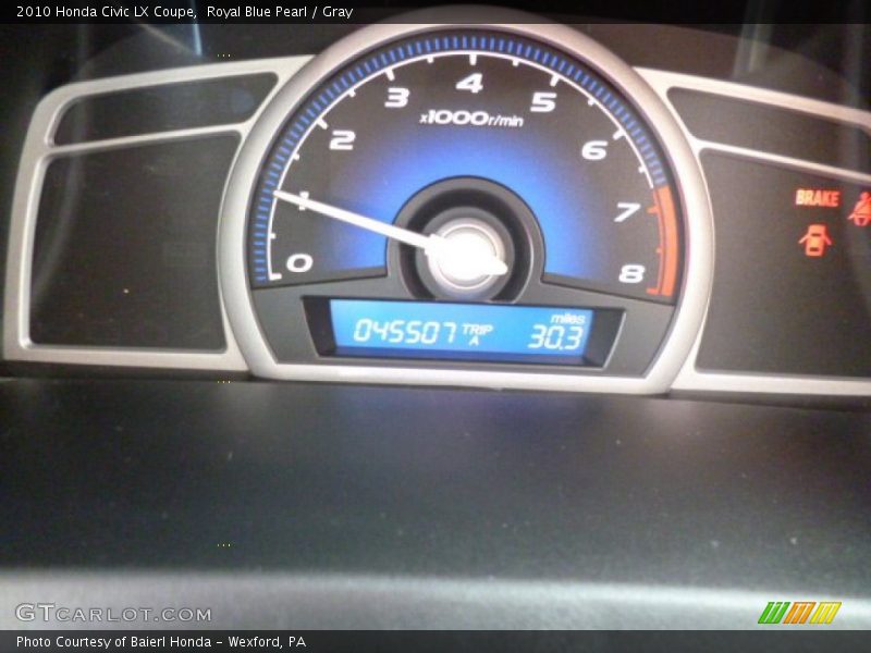 Royal Blue Pearl / Gray 2010 Honda Civic LX Coupe