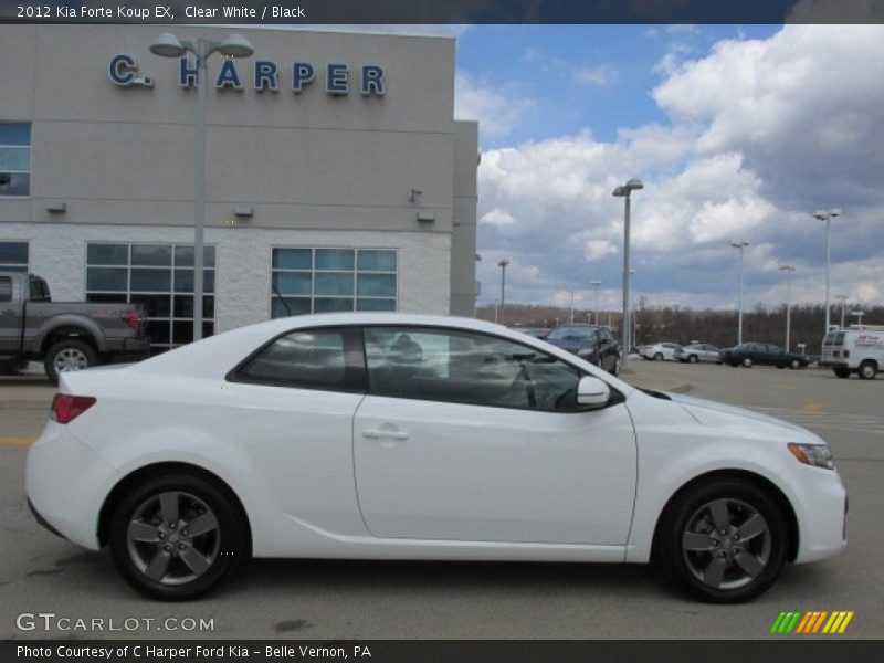 Clear White / Black 2012 Kia Forte Koup EX