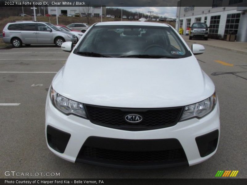 Clear White / Black 2012 Kia Forte Koup EX