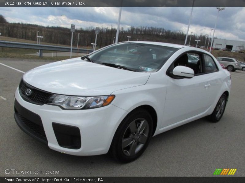 Clear White / Black 2012 Kia Forte Koup EX