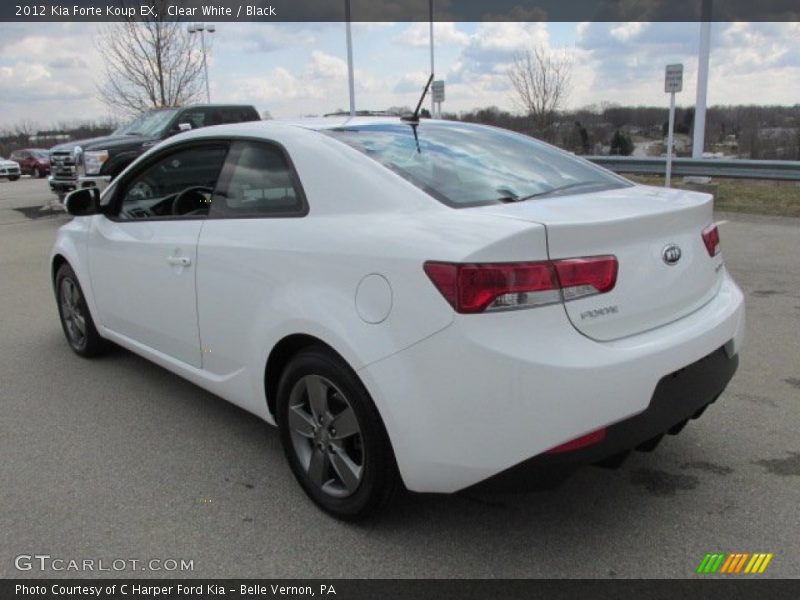 Clear White / Black 2012 Kia Forte Koup EX