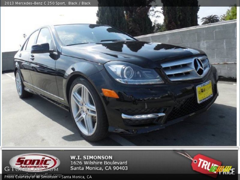 Black / Black 2013 Mercedes-Benz C 250 Sport