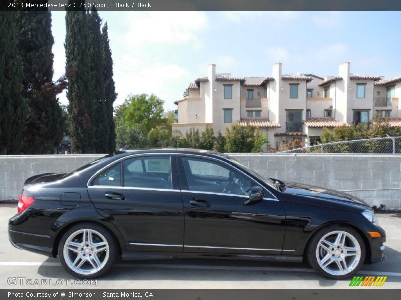 Black / Black 2013 Mercedes-Benz C 250 Sport