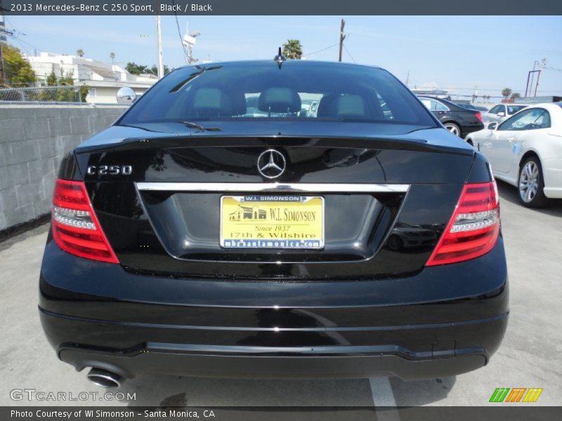 Black / Black 2013 Mercedes-Benz C 250 Sport