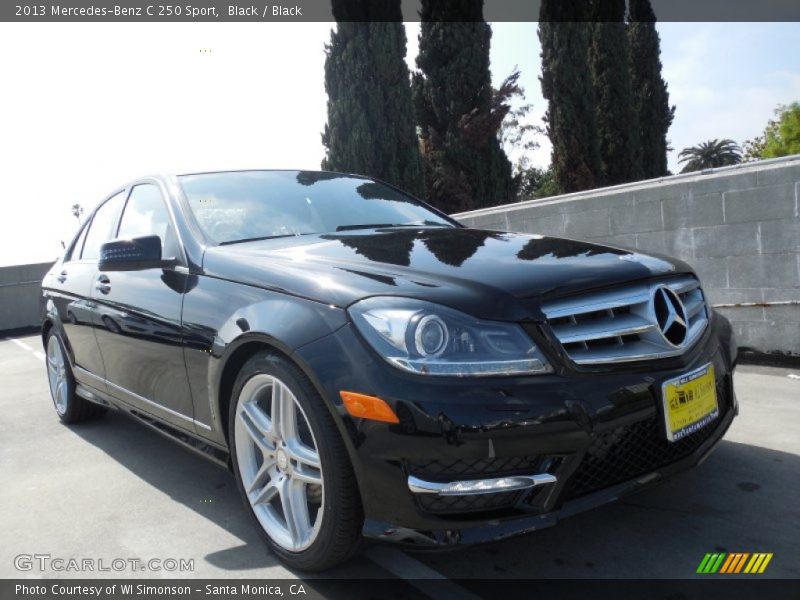 Black / Black 2013 Mercedes-Benz C 250 Sport