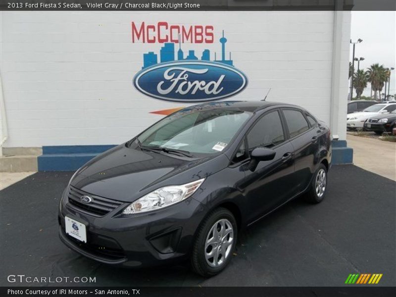 Violet Gray / Charcoal Black/Light Stone 2013 Ford Fiesta S Sedan