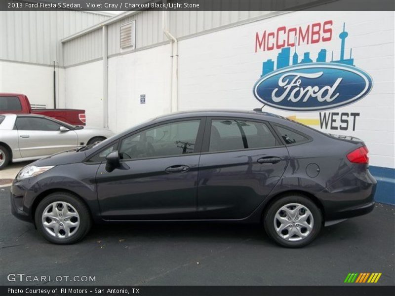 Violet Gray / Charcoal Black/Light Stone 2013 Ford Fiesta S Sedan