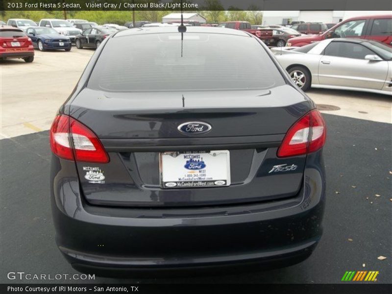 Violet Gray / Charcoal Black/Light Stone 2013 Ford Fiesta S Sedan