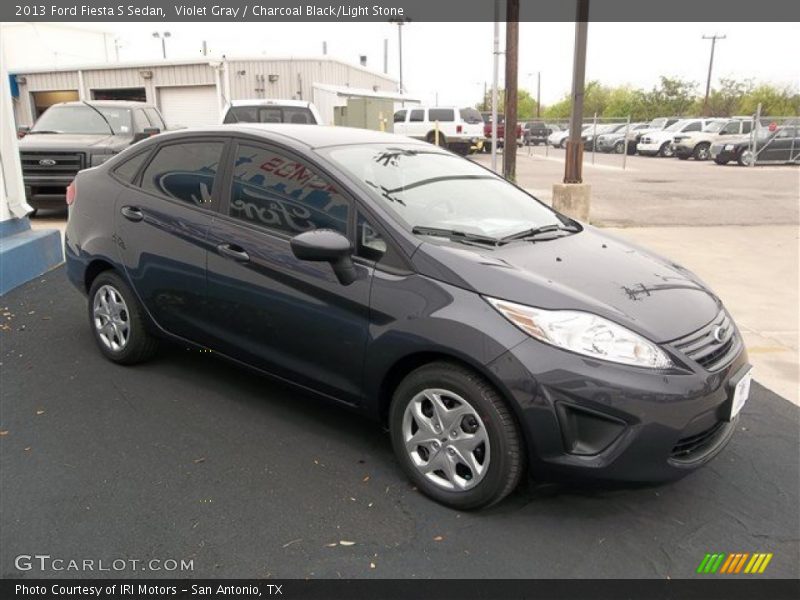 Violet Gray / Charcoal Black/Light Stone 2013 Ford Fiesta S Sedan
